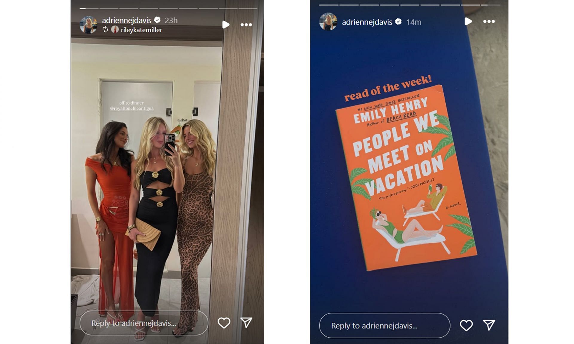 Screenshot, (Credits: @adriennejdavis Instagram)